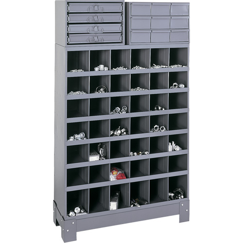 Unit&eacute; de stockage modulaire pour petites pi&egrave;ces, Acier, 13 tiroirs, 33-3/4" x 12-1/4" x 59", Gris PB Rental Co. Ltd.