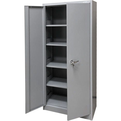 Storage Cabinet, Steel, 4 Shelves, 66" H x 30" W x 15" D, Grey PB Rental Co. Ltd.