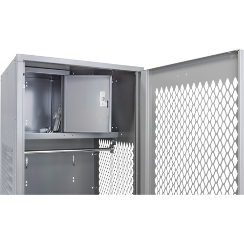 Gear Locker with Door, Steel, 24" W x 24" D x 72" H, Grey PB Rental Co. Ltd.