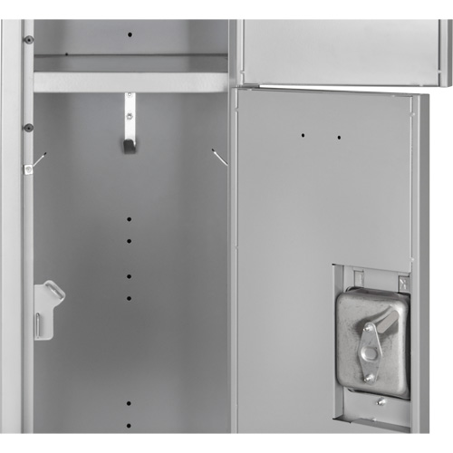 Lockers, 3 -tier, 12" x 18" x 86", Steel, Grey, Knocked Down PB Rental Co. Ltd.