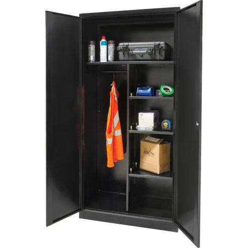 Combination Storage Cabinet, 36" W x 18" D x 72" H, Black PB Rental Co. Ltd.