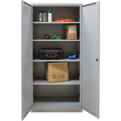 Hi-Boy Storage Cabinet, Steel, 4 Shelves, 72" H x 36" W x 18" D, Grey PB Rental Co. Ltd.