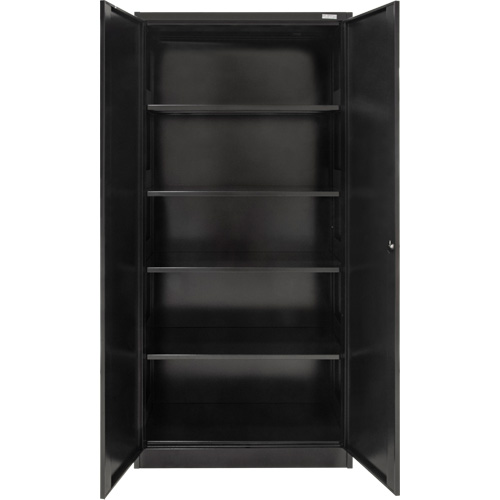 Hi-Boy Storage Cabinet, Steel, 4 Shelves, 72" H x 36" W x 18" D, Black PB Rental Co. Ltd.