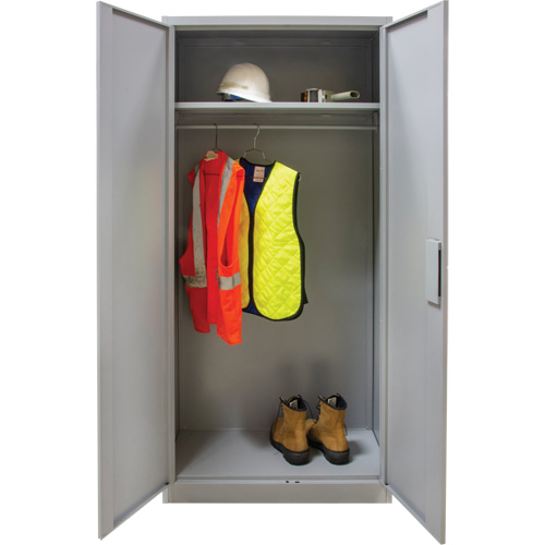 Wardrobe Storage Cabinet, Steel, 36" W x 18" D x 72" H, Grey PB Rental Co. Ltd.