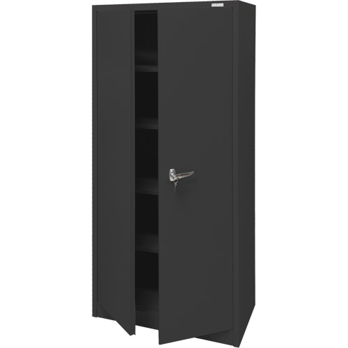Storage Cabinet, Steel, 4 Shelves, 66" H x 30" W x 15" D, Black PB Rental Co. Ltd.
