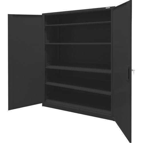 Storage Cabinet, Steel, 4 Shelves, 78" H x 48" W x 24" D, Black PB Rental Co. Ltd.