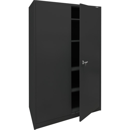 Storage Cabinet, Steel, 4 Shelves, 78" H x 48" W x 24" D, Black PB Rental Co. Ltd.