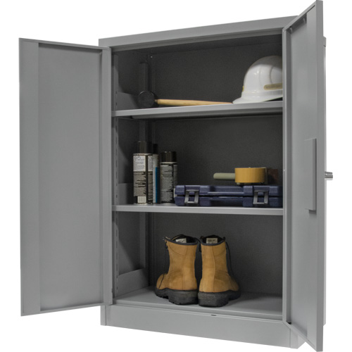 Counter-High Storage Cabinet, Steel, 2 Shelves, 42" H x 48" W x 24" D, Grey PB Rental Co. Ltd.