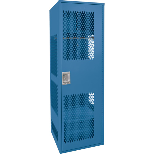 Casier pour &eacute;quipement avec porte, Acier, 24" la x 18" p x 72" h, Bleu fonc&eacute; PB Rental Co. Ltd.