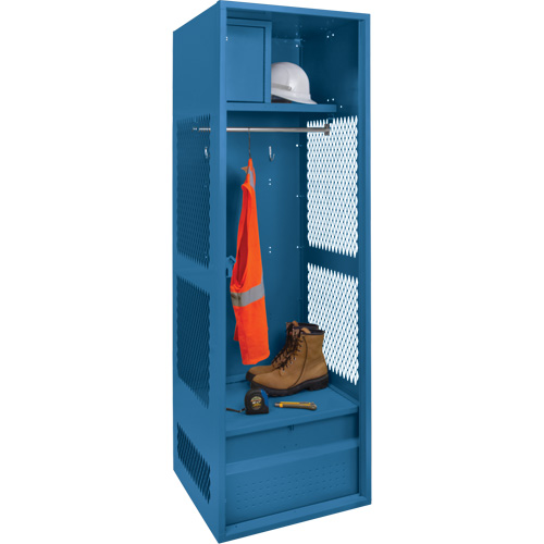 Casier pour &eacute;quipement, Acier, 24" la x 18" p x 72" h, Bleu fonc&eacute; PB Rental Co. Ltd.