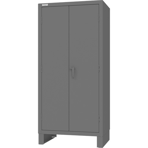 Cabinet with Hanging Bar & Standard Recessed Doors, Steel, 78" H x 36" W x 24" D, Grey PB Rental Co. Ltd.