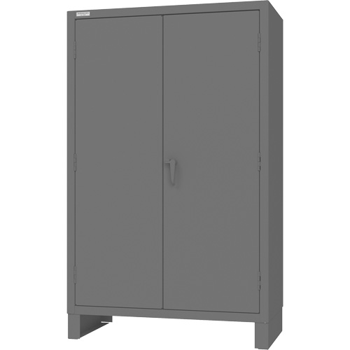 Armoire avec barre de suspension et portes encastr&eacute;es standards, Acier, 78" h x 48" la x 24" P, Gris PB Rental Co. Ltd.