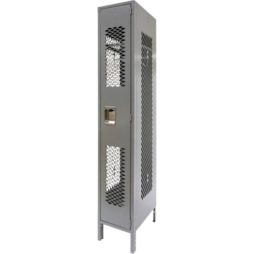 Vented Lockers, 12" x 18" x 78", Steel, Grey, Knocked Down, Perforated PB Rental Co. Ltd.