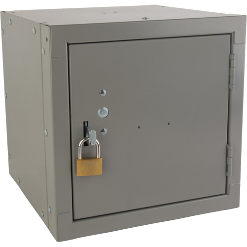 Stackable Cube Locker, 12" x 12" x 12", Steel, Grey, Knocked Down PB Rental Co. Ltd.