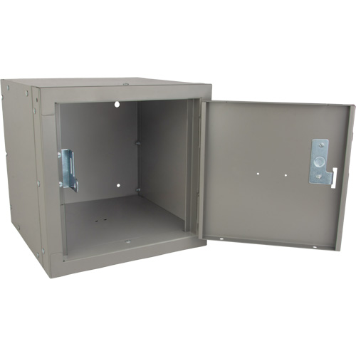 Stackable Cube Locker, 12" x 12" x 12", Steel, Grey, Knocked Down PB Rental Co. Ltd.