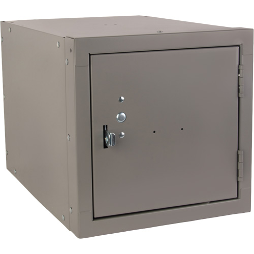 Stackable Cube Locker, 12" x 18" x 12", Steel, Grey, Knocked Down PB Rental Co. Ltd.
