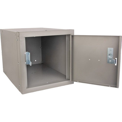 Stackable Cube Locker, 12" x 18" x 12", Steel, Grey, Knocked Down PB Rental Co. Ltd.