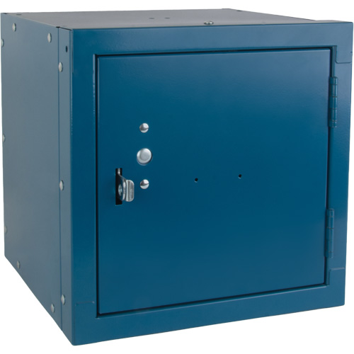 Casier cubique empilable, 12" x 12" x 12", Acier, Bleu, D&eacute;mont&eacute; PB Rental Co. Ltd.