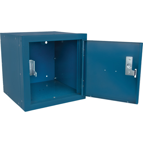 Casier cubique empilable, 12" x 12" x 12", Acier, Bleu, D&eacute;mont&eacute; PB Rental Co. Ltd.