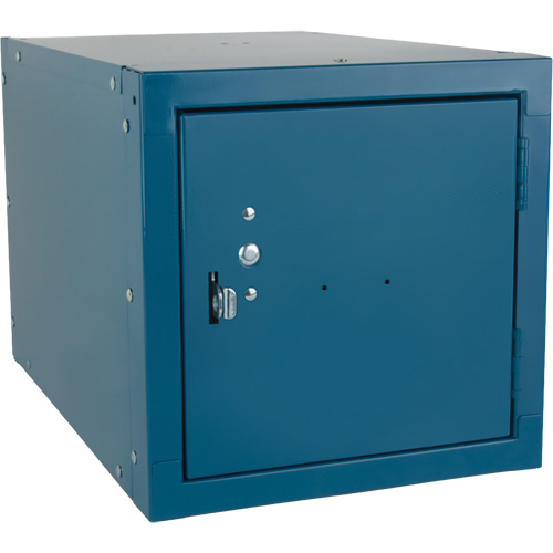 Casier cubique empilable, 12" x 18" x 12", Acier, Bleu, D&eacute;mont&eacute; PB Rental Co. Ltd.