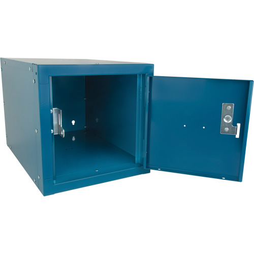 Casier cubique empilable, 12" x 18" x 12", Acier, Bleu, D&eacute;mont&eacute; PB Rental Co. Ltd.