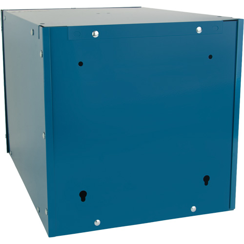 Casier cubique empilable, 12" x 18" x 12", Acier, Bleu, D&eacute;mont&eacute; PB Rental Co. Ltd.