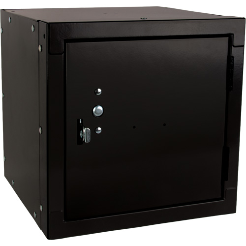 Casier cubique empilable, 12" x 12" x 12", Acier, Noir, D&eacute;mont&eacute; PB Rental Co. Ltd.