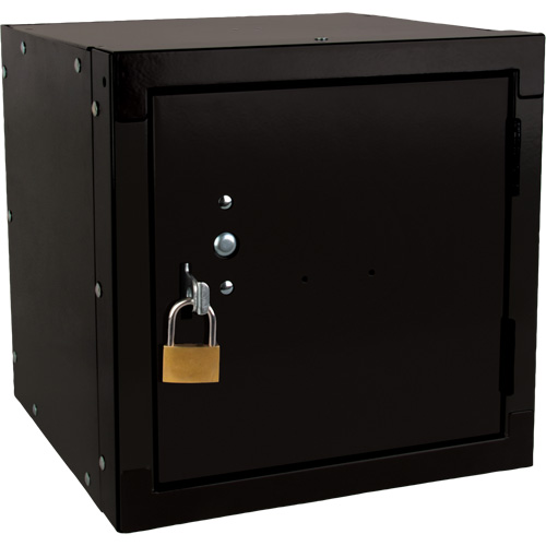 Casier cubique empilable, 12" x 12" x 12", Acier, Noir, D&eacute;mont&eacute; PB Rental Co. Ltd.
