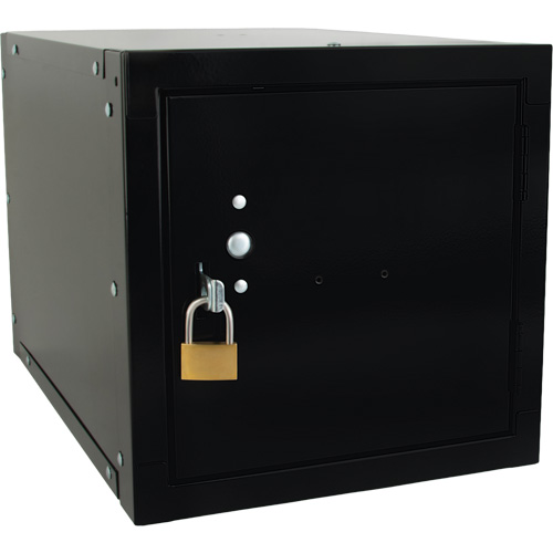 Casier cubique empilable, 12" x 18" x 12", Acier, Noir, D&eacute;mont&eacute; PB Rental Co. Ltd.