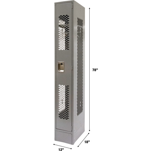 Casiers ventil&eacute;s, 12" x 18" x 78", Acier, Gris, D&eacute;mont&eacute;, Perfor&eacute; PB Rental Co. Ltd.
