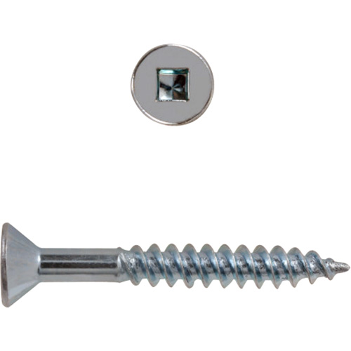 Flat Head Square Drive Wood Screws, #8 x 2-1/2" L, Zinc Plated PB Rental Co. Ltd.