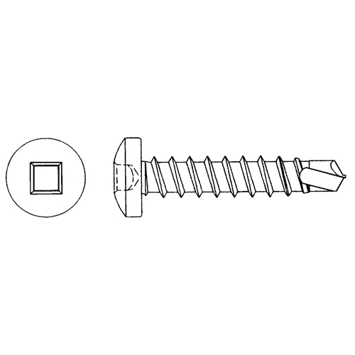 Self Drill Pan Head Screws, #12 x 1" L, Zinc Plated PB Rental Co. Ltd.