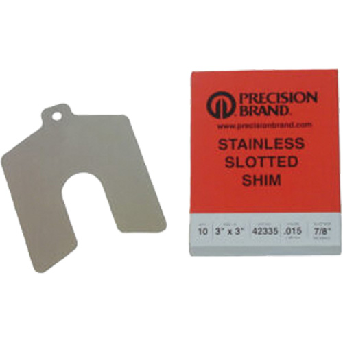 Slotted Shim Assortments, 4" L x 0.001"- 0.125" Thickness, 4" W, Stainless Steel PB Rental Co. Ltd.