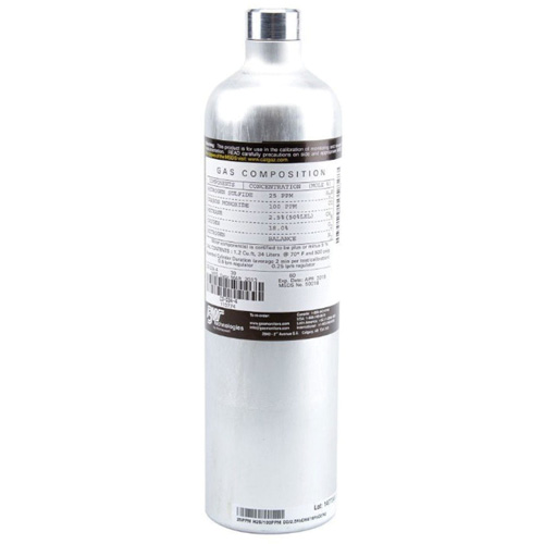 Bouteille de gaz pour test d'&eacute;talonnage, 5 M&eacute;lange de gaz, CH4/CO/CO2/H2S/O2, 34 litres PB Rental Co. Ltd.