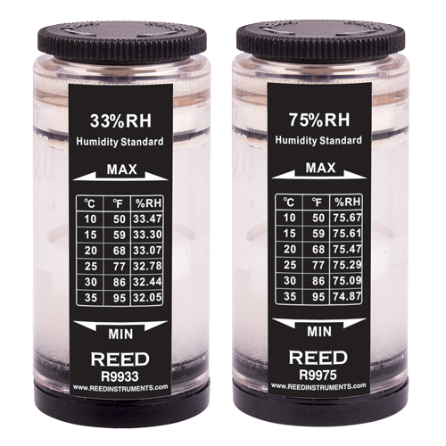 Ensemble de norme d'&eacute;talonnage d'humidit&eacute; (33 % et 75 %) PB Rental Co. Ltd.
