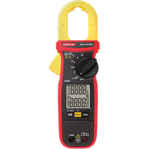 Multim&egrave;tre TRMS &agrave; pince avec &eacute;cran double ACD-14-PRO, Tension c.a./c.c., Courant c.a. PB Rental Co. Ltd.
