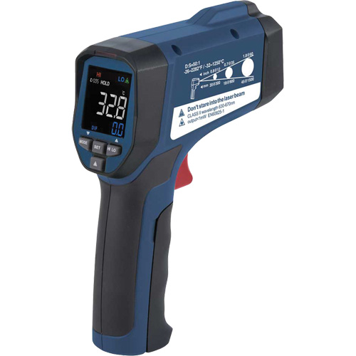 Infrared Thermometer with Calibration Certificate, -26°- 2282° F ( -32° - 1250° C ), 50:1, Adjustable Emmissivity PB Rental Co. Ltd.