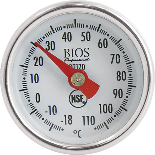 1" Dial Thermometer Celsius Only with Calibration Sleeve, Contact, Analogue, 0.4-230°F (-18-110°C) PB Rental Co. Ltd.