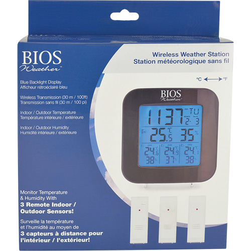 Wireless Weather Station with 3 Sensors, Non-Contact, Digital, 40-158°F (-40-70°C) PB Rental Co. Ltd.