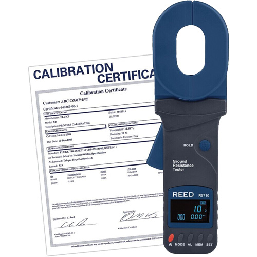 Testeur de r&eacute;sistance de terre &agrave; pince avec certificat de calibration PB Rental Co. Ltd.