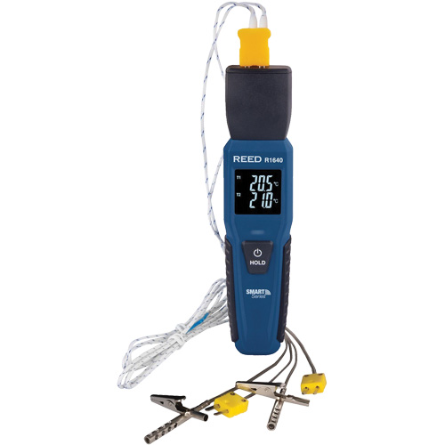Thermom&egrave;tre &agrave; thermocouple de s&eacute;rie intelligente R1640 avec sondes pour fourneau/cong&eacute;lateur, Contact, Num&eacute;rique, 32-122°F (0-50°C) PB Rental Co. Ltd.