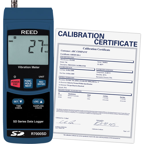 Data Logging Vibration Meter with Calibration Certificate, 10% - 85% RH, 32°- 122° F ( 0° - 50° C ) PB Rental Co. Ltd.
