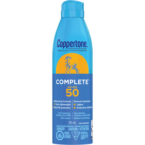 &eacute;cran solaire r&eacute;sistant &agrave; l'eau Sport, FPS 50, A&eacute;rosol PB Rental Co. Ltd.