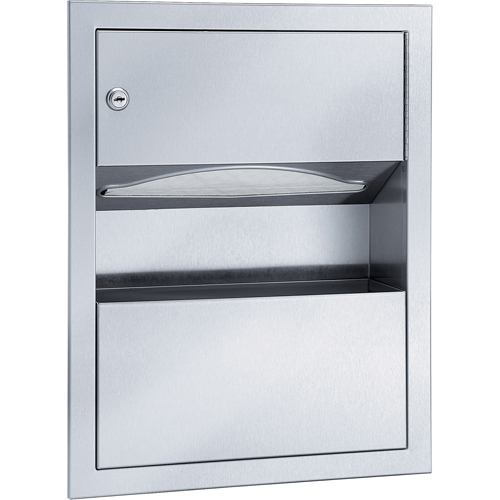 Combinaisons distributeurs d'essuie-mains & poubelle, Manuel, 14" la x 4" p x 28" h PB Rental Co. Ltd.