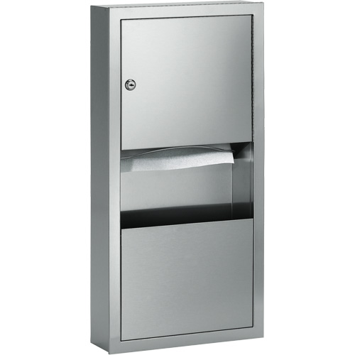 Combinaisons distributeurs d'essuie-mains & poubelle, Manuel, 14" la x 4" p x 28" h PB Rental Co. Ltd.