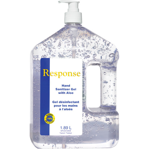Response&reg; Hand Sanitizer Gel with Aloe, 1890 ml, Pump Bottle, 70% Alcohol PB Rental Co. Ltd.