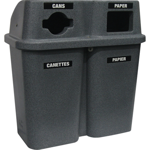 Contenants de recyclage Bullseye, Bord de rue, Plastique, 2 x 22 gal. US PB Rental Co. Ltd.
