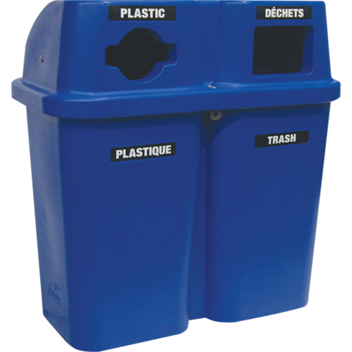 Contenants de recyclage Bullseye, Bord de rue, Plastique, 2 x 22 gal. US PB Rental Co. Ltd.