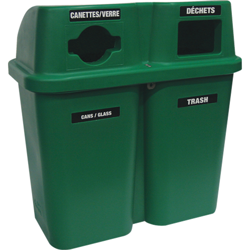 Contenants de recyclage Bullseye, Bord de rue, Plastique, 2 x 22 gal. US PB Rental Co. Ltd.