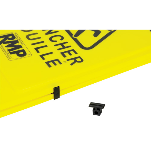 Panneau d'avertissement "Plancher mouill&eacute;", Bilingue avec pictogramme PB Rental Co. Ltd.